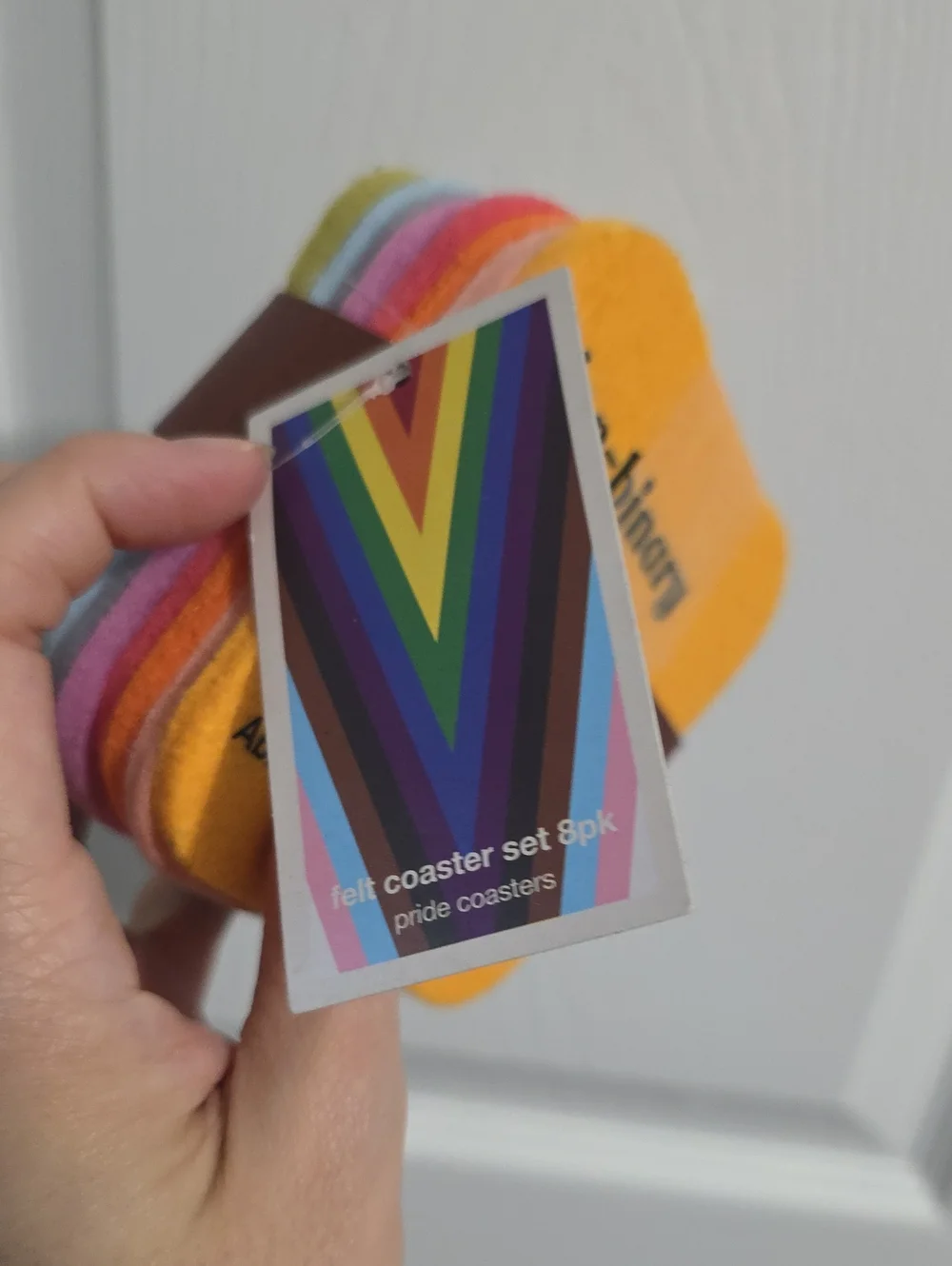 New Target Pride Collection Spectrum of Pride Felt Coasters 8 Pack